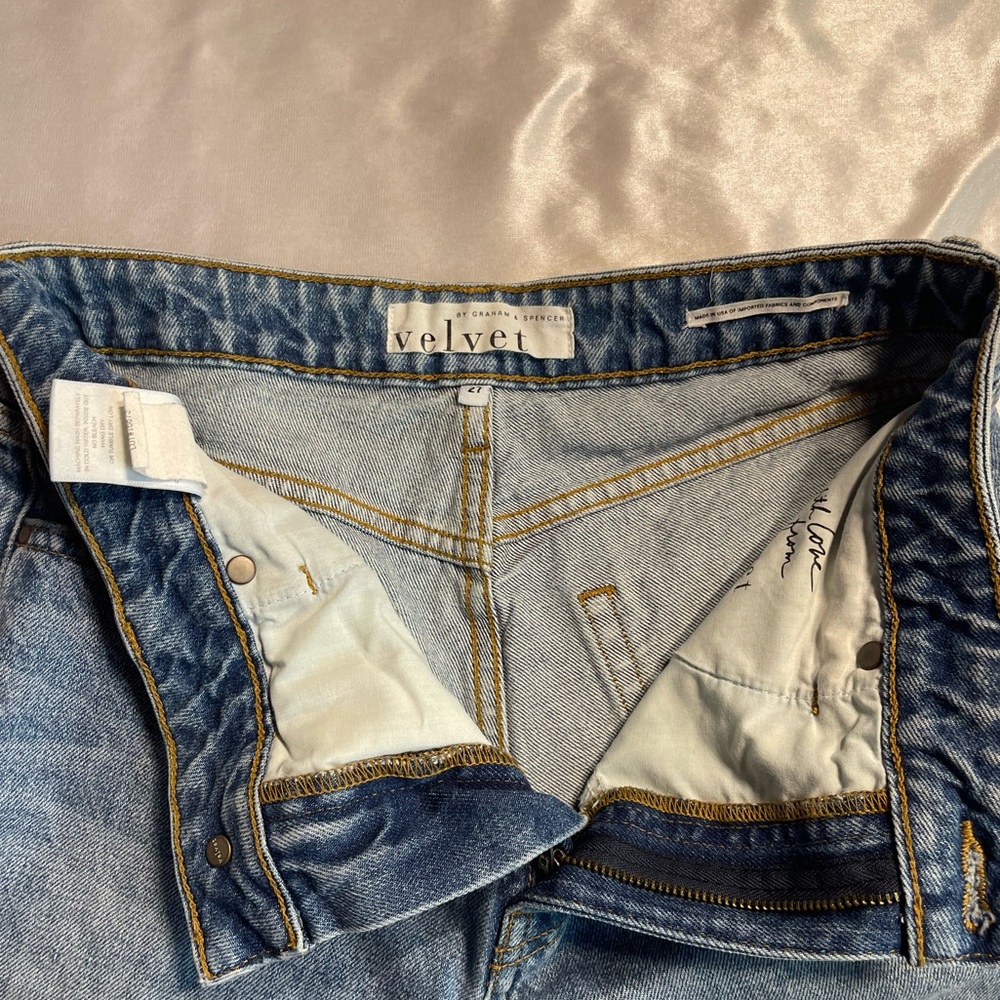 Velvet By Graham & Spencer Victoria High Rise Straight Leg Jeans Seaside - Picture 3 of 3
